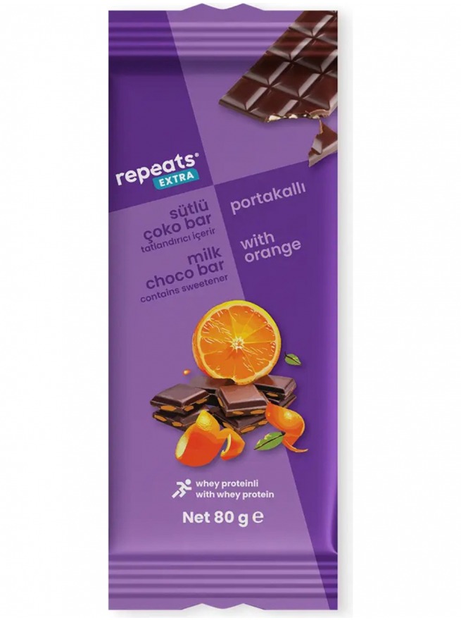 Repeats Extra Protein Bar 80Gr*8 Adet 