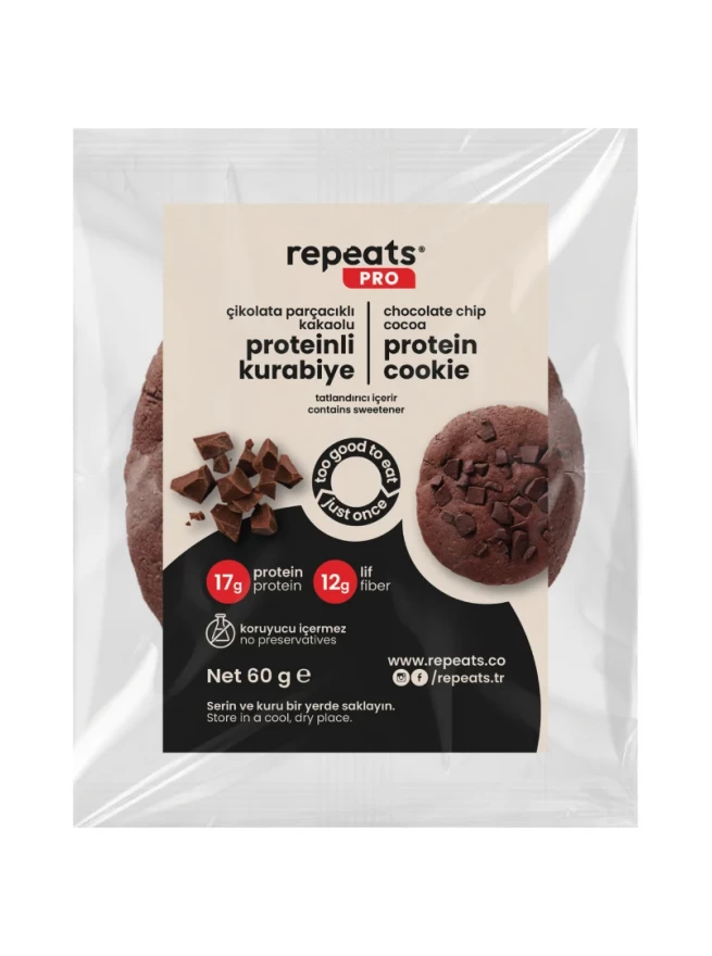 Repeats Yüksek Proteinli Kurabiye 60Gr*12 Adet 