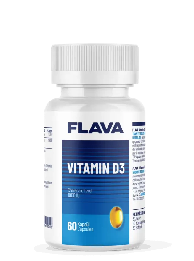 Flava Vitamin D3 60 Kapsül 