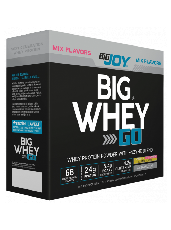 BİGJOY BİGWHEY GO! PROTEİN  2200 GRAM 33GR. X 68 SAŞE