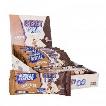 Muscle Station Energy Trail Bar Çikolata 24 adet x 40 gram