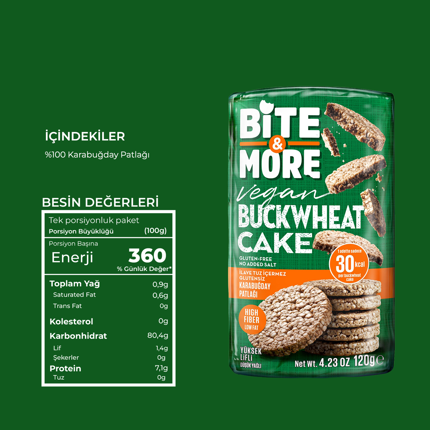 Bite & More Buckwheat Cake 120 Gr