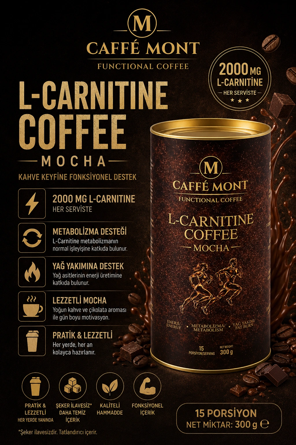 Caffe Mont L-Carnitine Coffee 300 Gr 